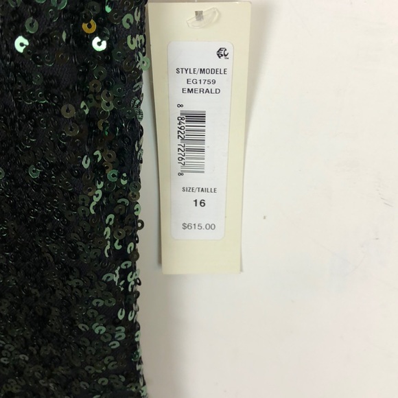 Bartley Mischka Emerald Green Formal Dress EG1759 - Picture 7 of 8